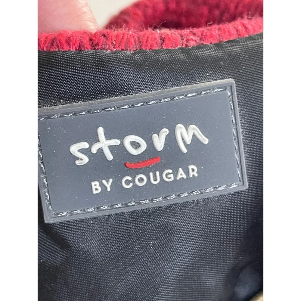 Storm by Cougar Creek Womens Black Red Knit Cuff Duck Winter Snow Boots Size 9